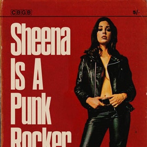 Ramones &quot;Sheena is a Punk Rocker&quot; 1960s pulp novel mashup art print