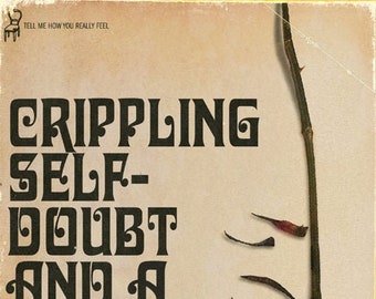 Courtney Barnett "Verlammende zelftwijfel en een algemeen gebrek aan vertrouwen" Sylvia Plath "The Bell Jar" Mashup Print