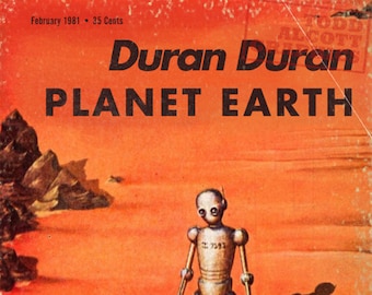 Duran Duran "Planet Earth" Erstaunliches Science Fiction Sci-Fi Magazin Mashup Art Print