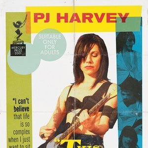PJ Harvey "This is Love" 1950s Movie Poster Mashup Art Print