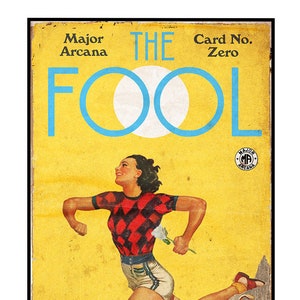 The Pulp Tarot: "The Fool" Tarot Karte Kunstdruck