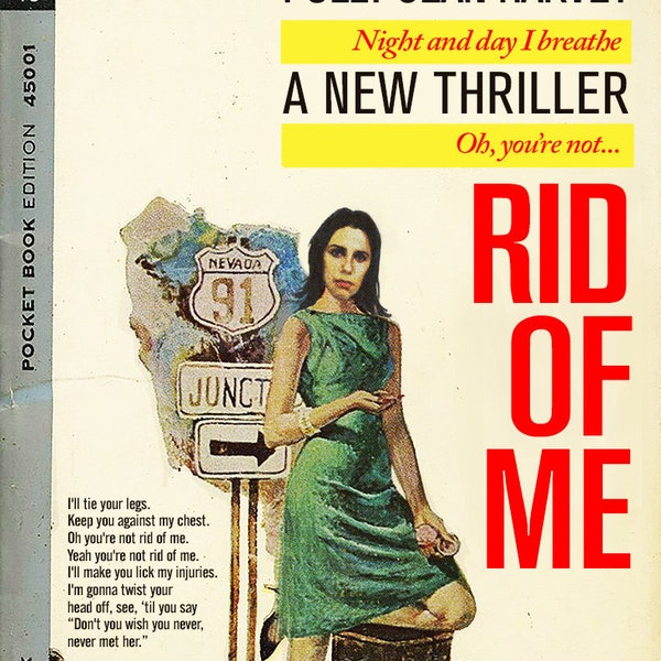 PJ Harvey "Rid of Me" Pulp novel mashup art print