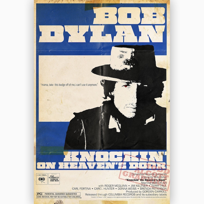 Bob Dylan Knockin' On Heaven's Door Movie | Etsy
