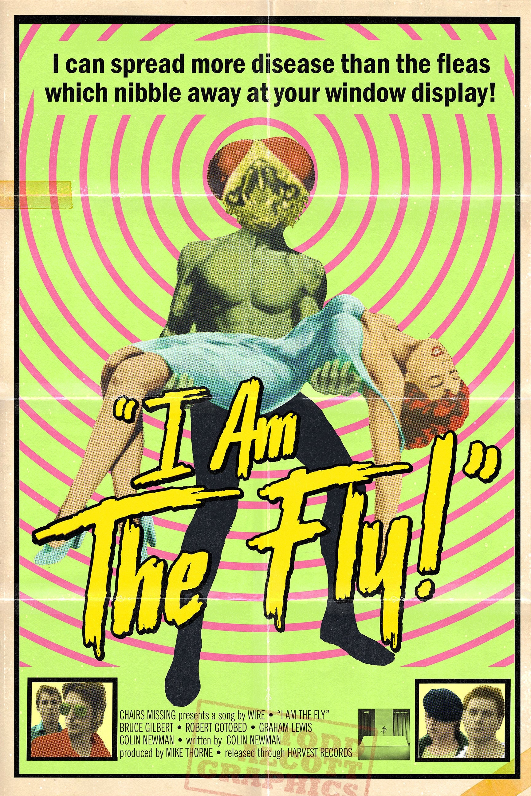 Wire I Am the Fly 1950s horror movie poster mashup | Etsy
