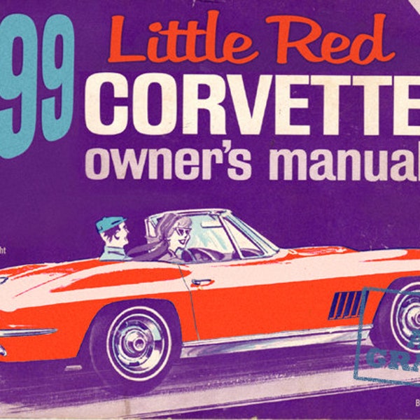 Prince "Little Red Corvette" Corvette Owner's Manual Mashup Art Print