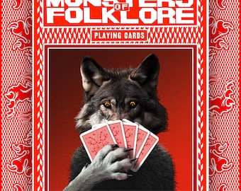 Monsters of Folklore Standard Poker Deck playing cards by Todd Alcott