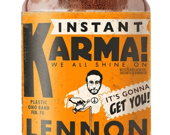 John Lennon Plastic Ono Band "Instant Karma!" 1950s Sanka Coffee Mashup Art Print