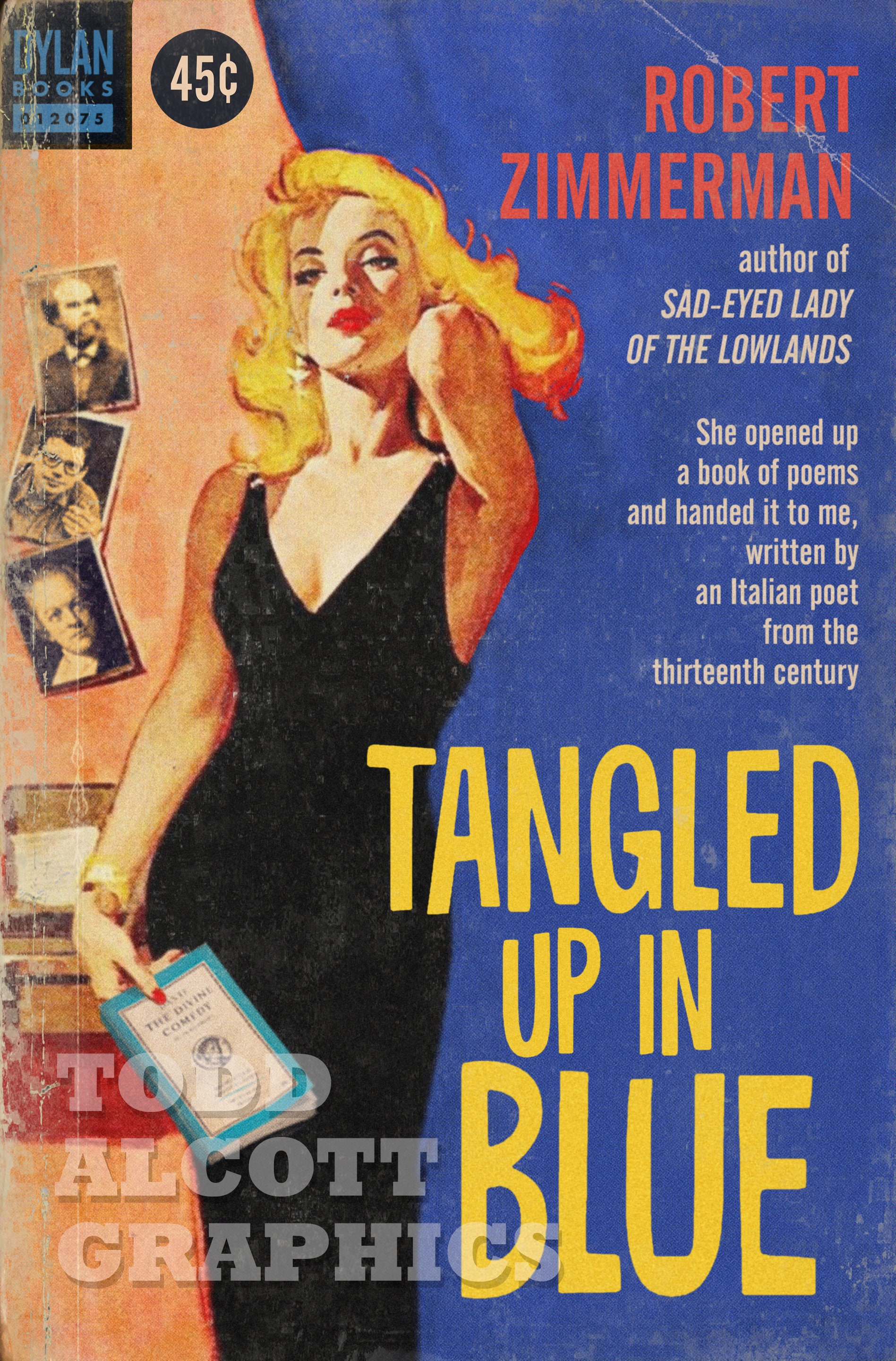 Bob Dylan tangled up in Blue 1950s Pulp Novel Etsy Australia