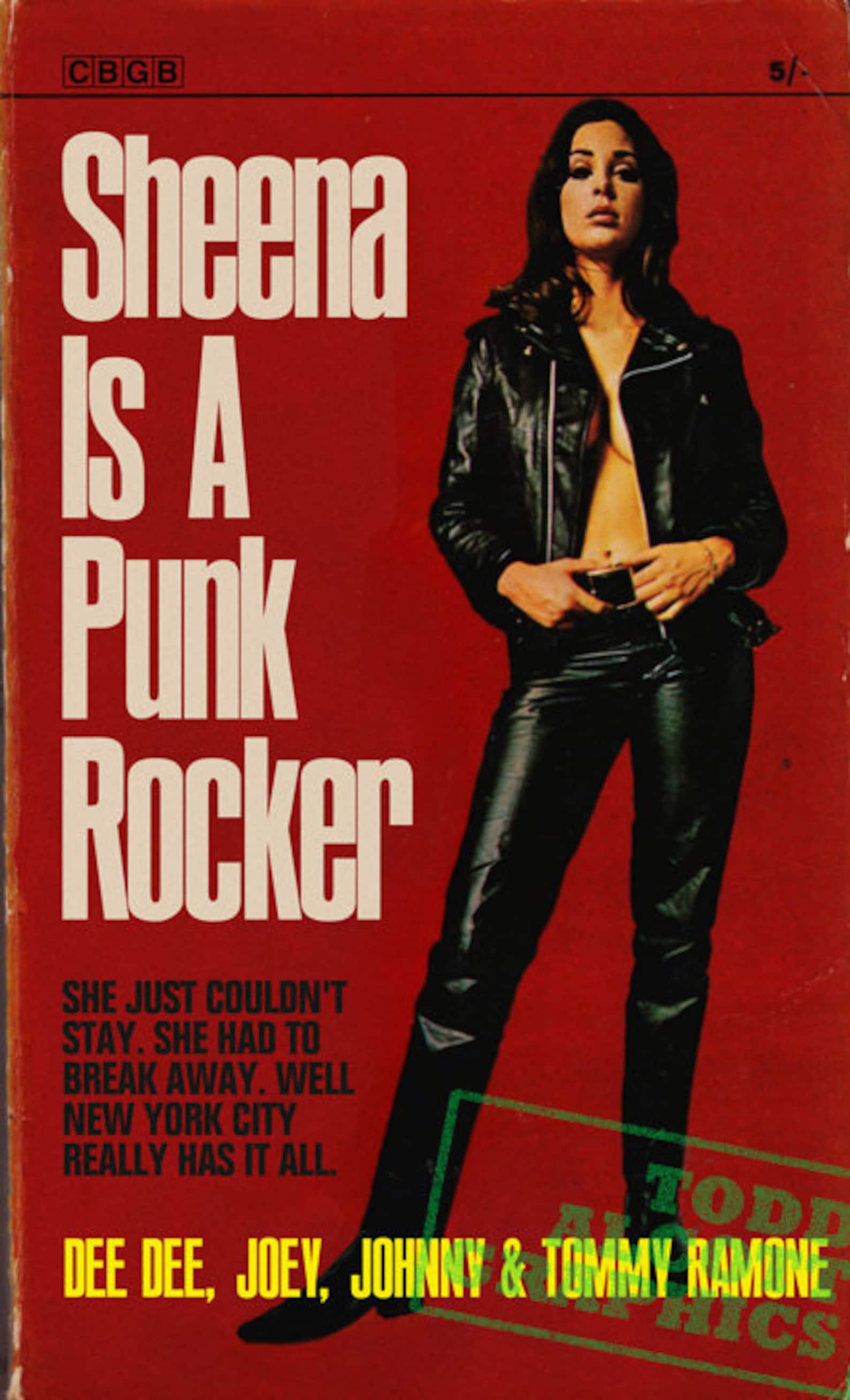 Ramones sheena is a Punk Rocker 1960s Pulp Novel Etsy UK