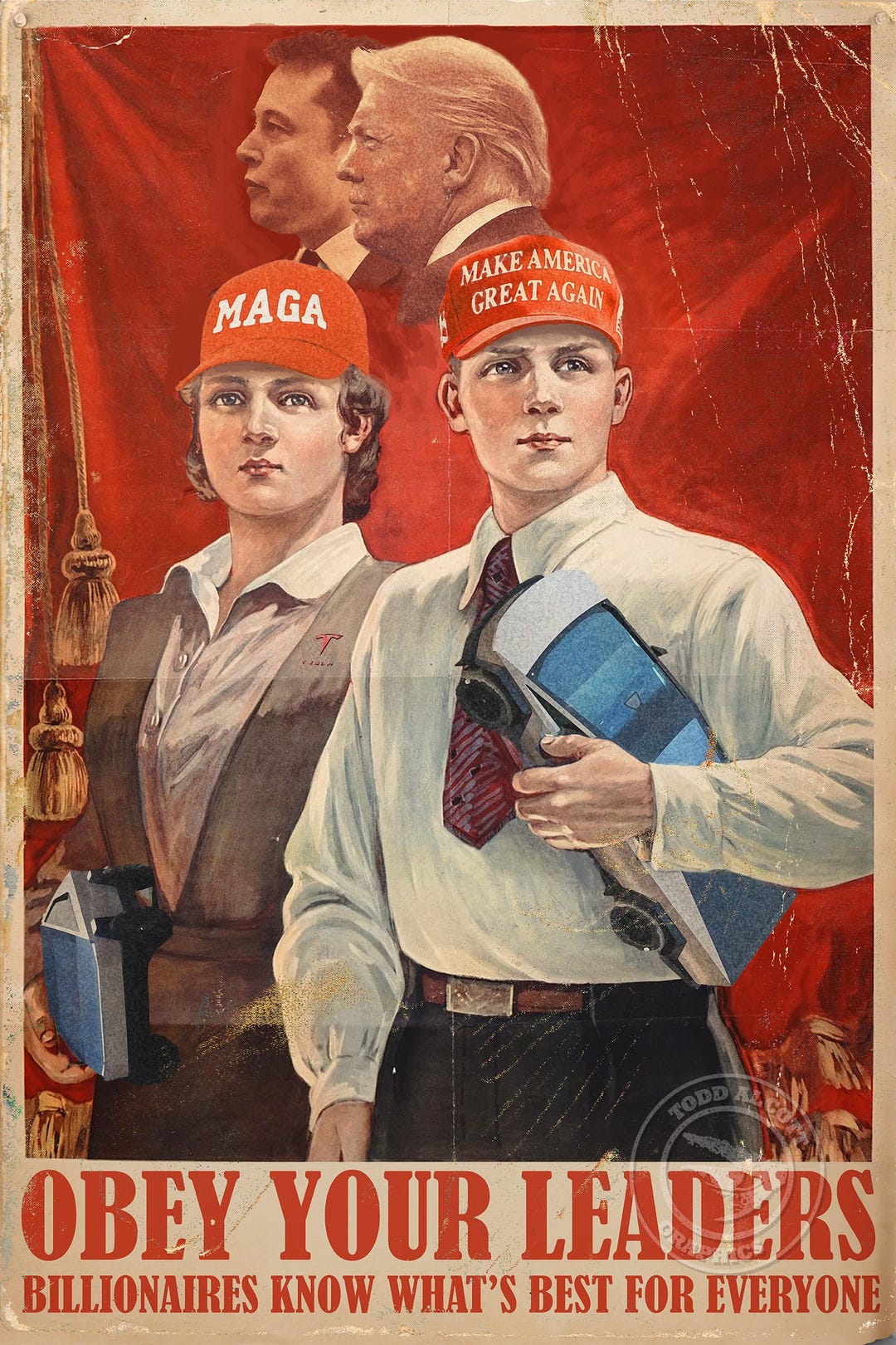 リーダーに従え: 階級闘争のプロパガンダポスター アートプリント