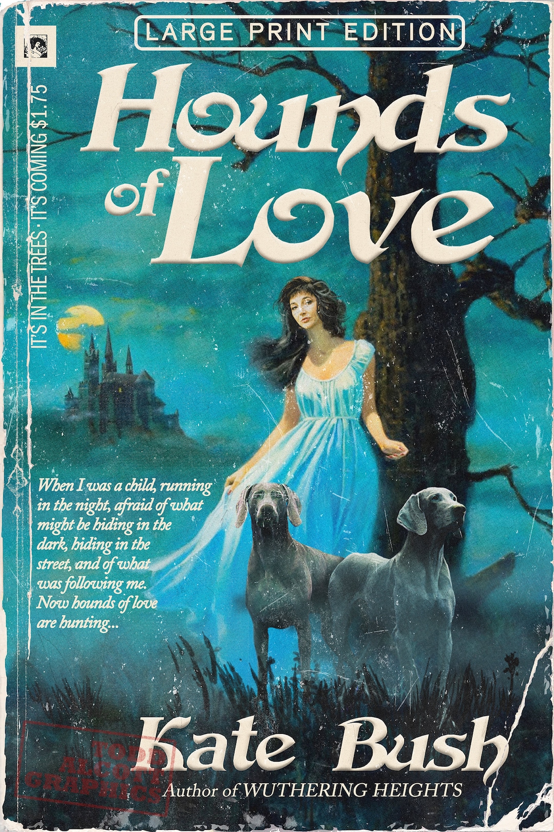 Kate Bush hounds of Love 1970s Gothic Romance Novel Mashup Art Print Etsy