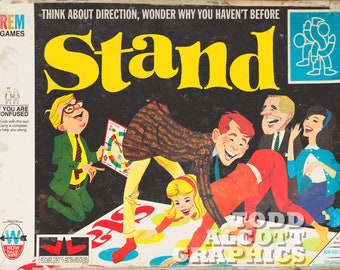 R.E.M. "Stand" Twister Board Game Mashup Print
