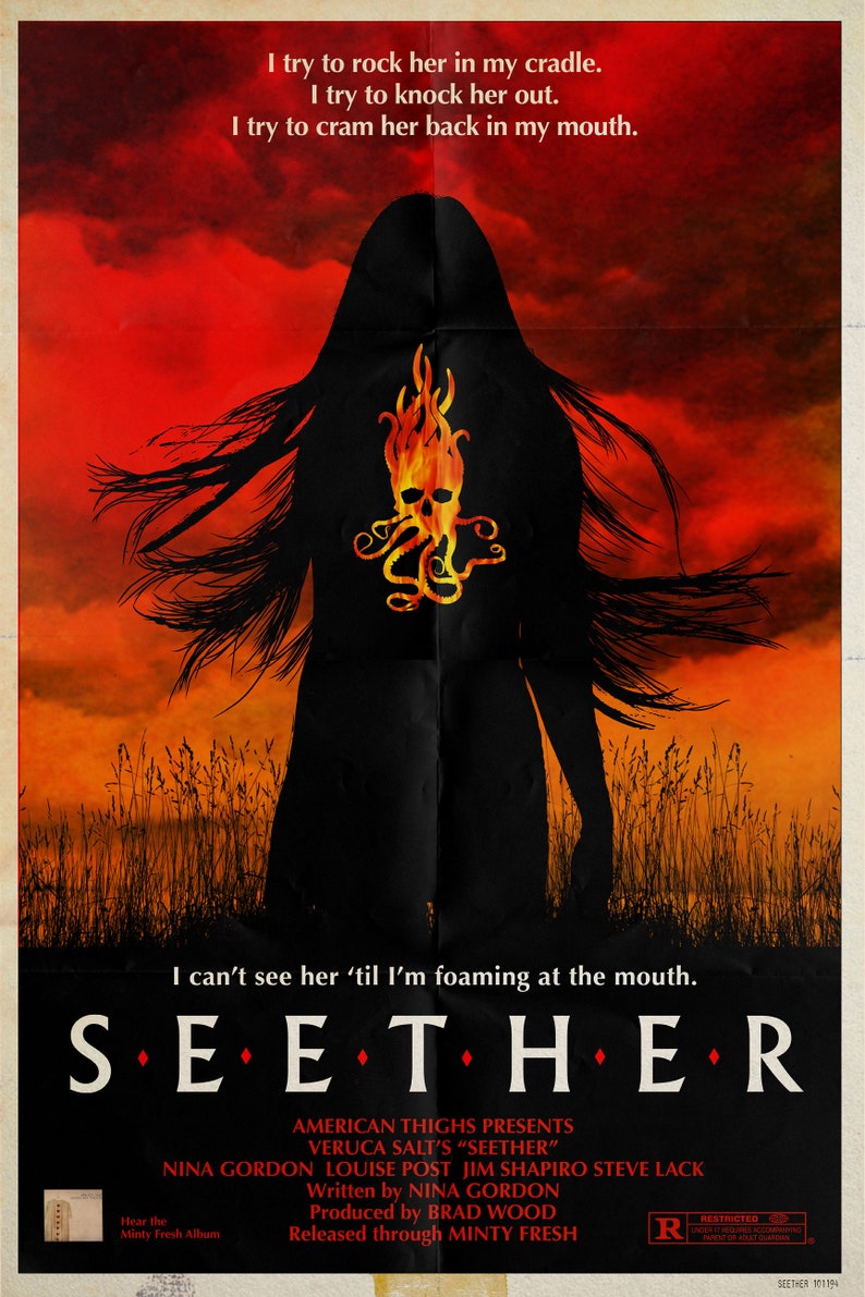 Veruca Salt Seether 1980s Horror Movie Poster Mashup image 1