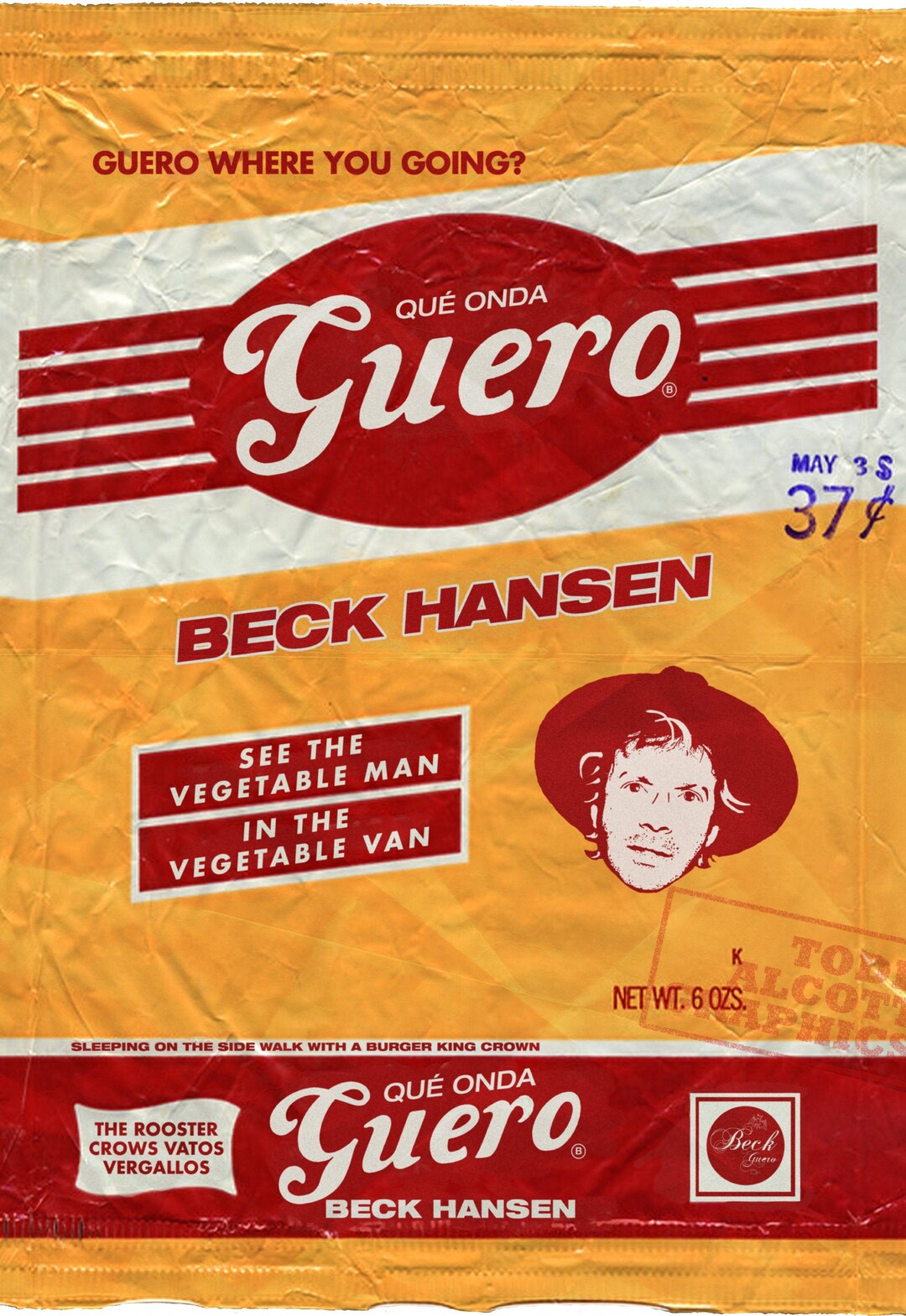 Beck que Onda Guero 1970s Frito Bag Mashup Art Print Etsy