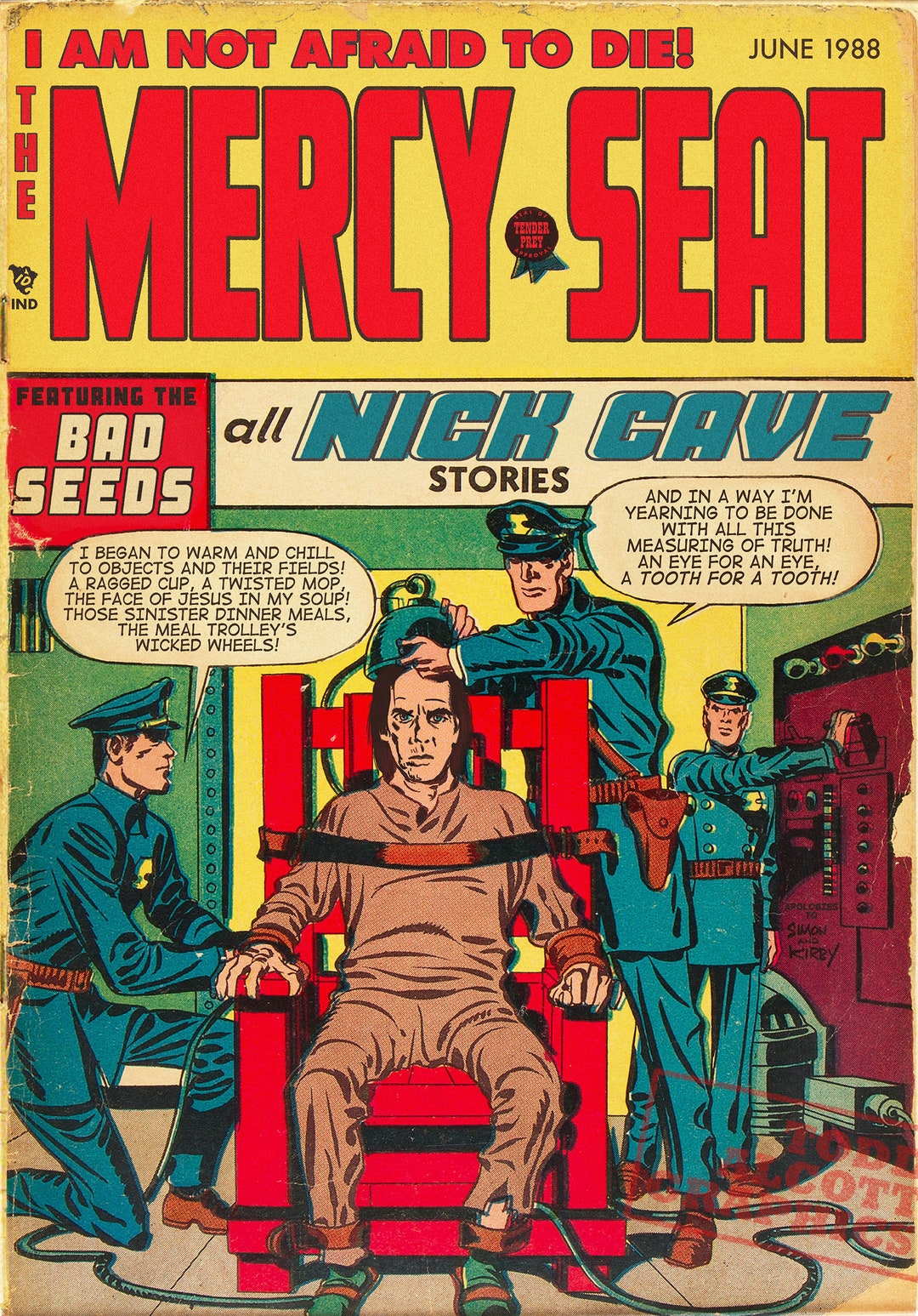 Nick Cave "the Mercy Seat" 1950s Crime Comic Mashup Art Print - Etsy
