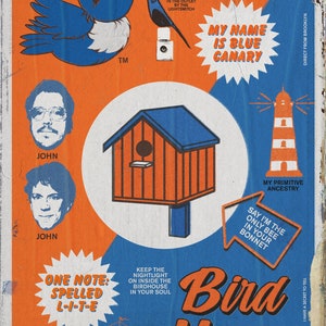 They Might Be Giants &quot;Birdhouse in Your Soul&quot; 1950s appliance box art mashup art print
