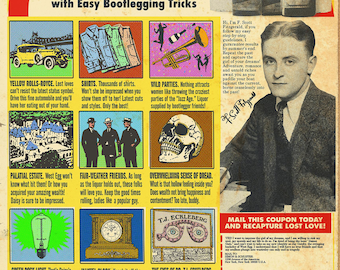 The Great Gatsby- 1950s Comic Book Werbung Mashup Kunstdruck