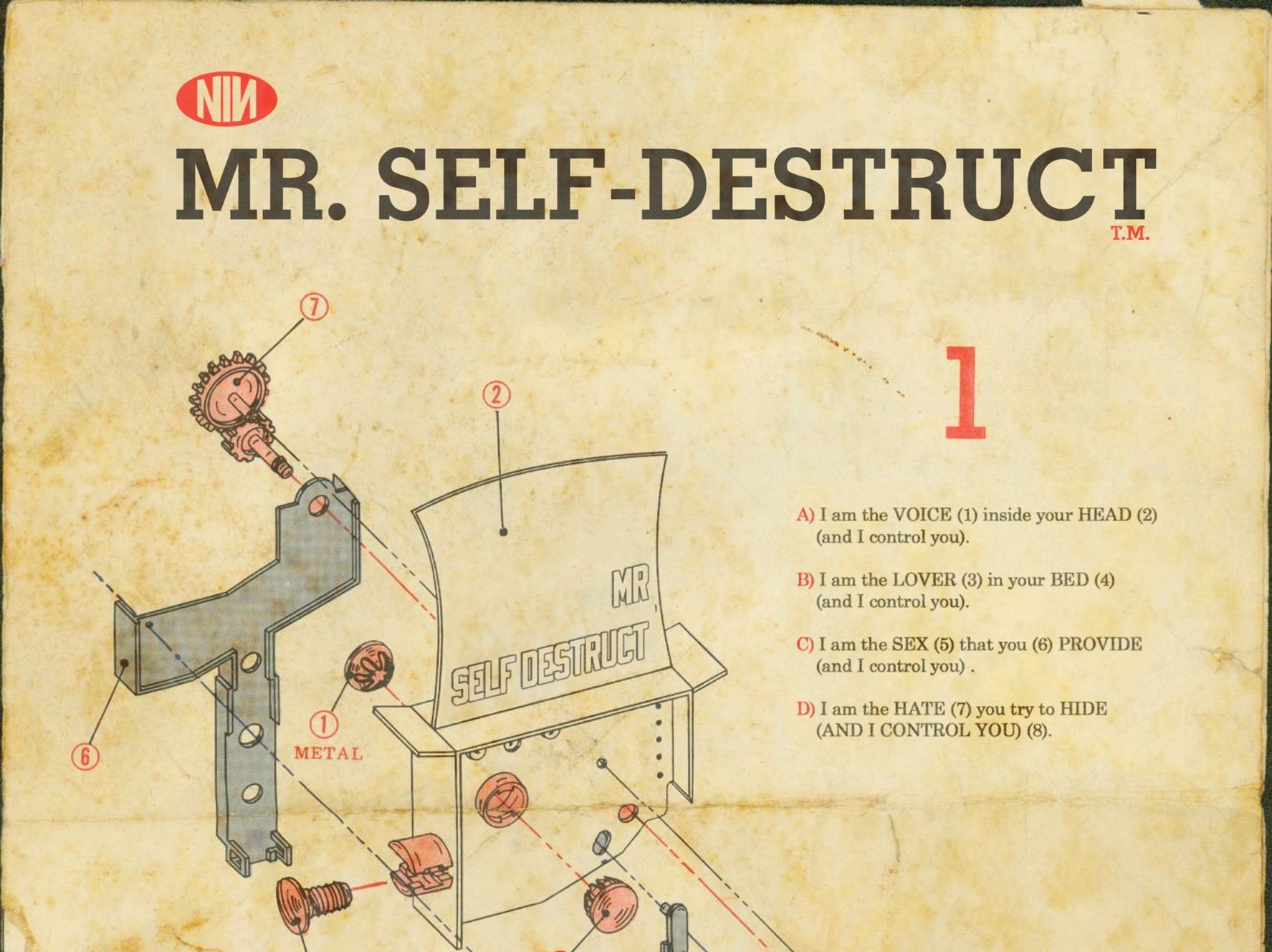 Nine Inch Nails mr. Self-destruct Ideal mr. - Etsy