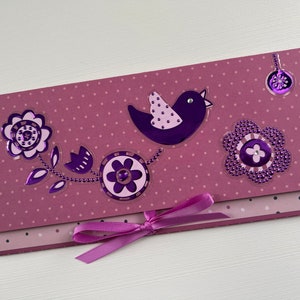 Carte cadeau, Pochette, Porte Billets, Porte bon d'Achat, Enveloppe cadeau, Carte pour fille ou femme, Oiseau, Idée Cadeau, Carte de vœux