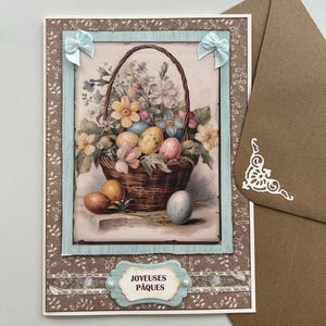 Carte pour Pâques, Carte Joyeuses Pâques, Fête de Pâques, Vœux Pâques, Carte de vœux, Carte pour femme, Carte pour fille, Printemps