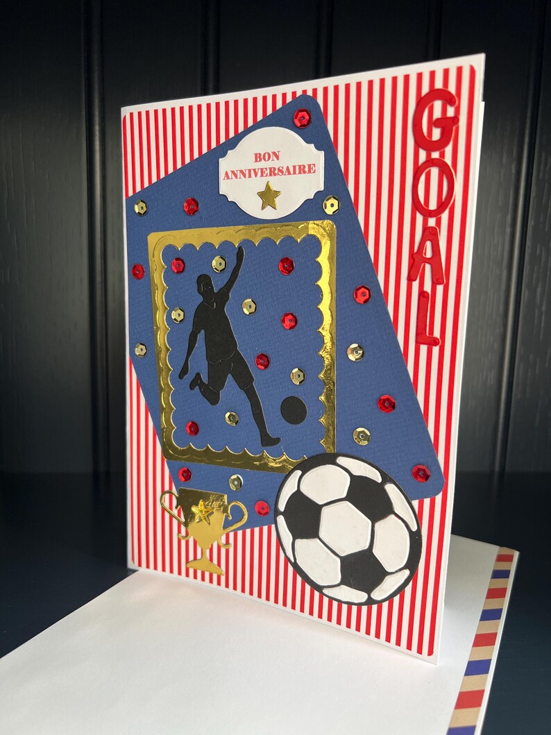 Carte de vœux, Carte Anniversaire, Carte football, carte pour homme ou garçon, carte foot, carte sport, idée cadeau image 9