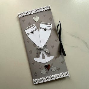 Carte de vœux, Carte cadeau, Pochette, Enveloppe cadeau, Mariage, Fiançailles, Anniversaire de Mariage, Porte bon d'achats, Porte Billets