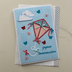 Greeting card, Birthday card, Kite card, Girl's birthday, Card for girl, Birthday, Card for child, Gift idea