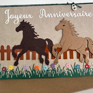 Carte de vœux, Carte Anniversaire, Cartes Cheval, Anniversaire fille, Anniversaire Garçon, Anniversaire Enfants, Chevaux image 9
