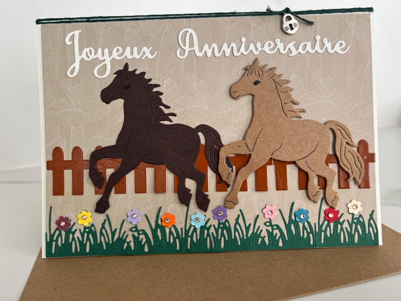 Carte de vœux, Carte Anniversaire, Cartes Cheval, Anniversaire fille, Anniversaire Garçon, Anniversaire Enfants, Chevaux image 9