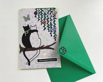 Tarjeta de gatos, Tarjeta para todas las ocasiones, Tarjeta de cumpleaños, Tarjeta de amistad, Tarjeta de recuperación, Tarjeta de jubilación, Día de San Valentín, Tarjeta de felicitación