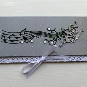 Carte de vœux, Carte Cadeau, Carte Musique, Pochette, Enveloppe Cadeau, Porte Billets, Porte bon d'achats, Anniversaire, Idée Cadeau image 7