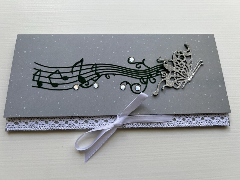 Carte de vœux, Carte Cadeau, Carte Musique, Pochette, Enveloppe Cadeau, Porte Billets, Porte bon d'achats, Anniversaire, Idée Cadeau image 7