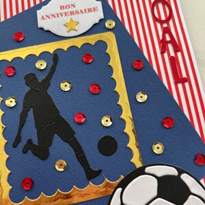 Carte de vœux, Carte Anniversaire, Carte football, carte pour homme ou garçon, carte foot, carte sport, idée cadeau image 5