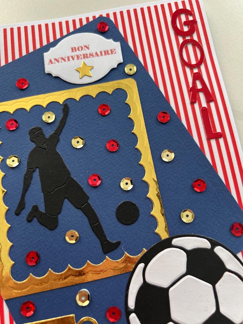 Carte de vœux, Carte Anniversaire, Carte football, carte pour homme ou garçon, carte foot, carte sport, idée cadeau image 5