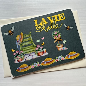 Carte de vœux, Carte toutes occasions, Carte anniversaire, Carte amitié, Carte retraite, Carte fleurs, Jardinage, Abeilles, Carte sans texte
