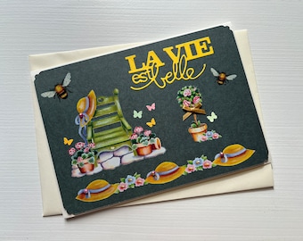 Carte de vœux, Carte fête de mères, Carte pour femme, Carte retraite, Carte Amitié, Carte pour collègue