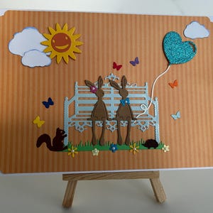 Carte de vœux, Carte lapins, Carte amour, Carte anniversaire, Carte fiançailles, Anniversaire de mariage, Carte St Valentin, Carte Pâques