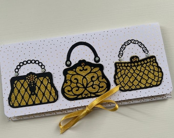 Carte Anniversaire femme, Pochette, Enveloppe cadeau, Porte billets, Porte bon d'achats, Carte pour Fille, Carte fête des mères, idée cadeau