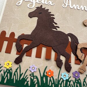 Carte de vœux, Carte Anniversaire, Cartes Cheval, Anniversaire fille, Anniversaire Garçon, Anniversaire Enfants, Chevaux image 7