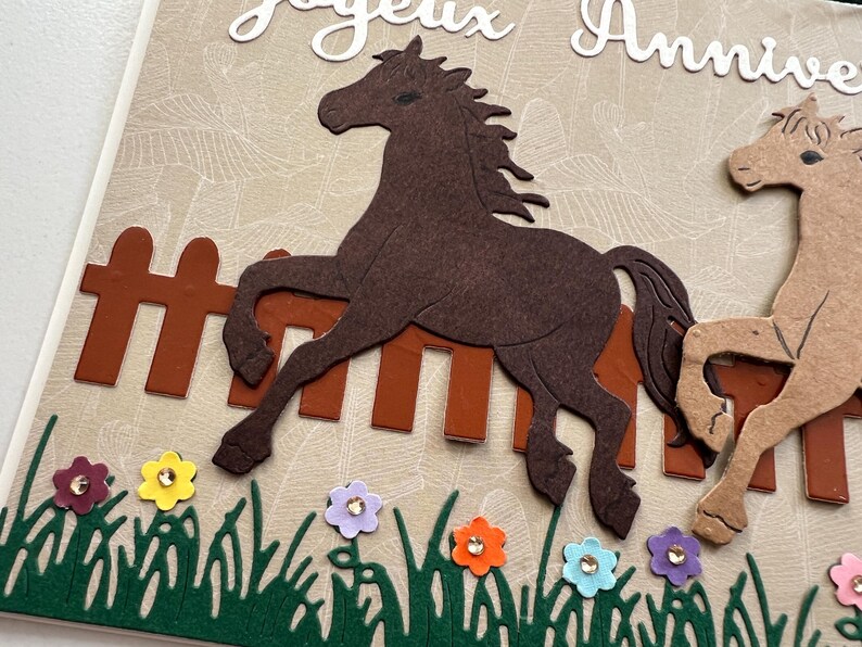 Carte de vœux, Carte Anniversaire, Cartes Cheval, Anniversaire fille, Anniversaire Garçon, Anniversaire Enfants, Chevaux image 7