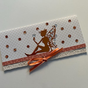Greeting card, Gift card, Pouch, Gift envelope, Fairy card, Card for girl, Girl's birthday, Voucher holder, Money holder