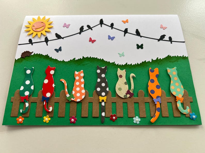 Greeting card, Cats card, All occasions card, Friendship card, Birthday card, Get well soon, Retirement card, Blank card image 4