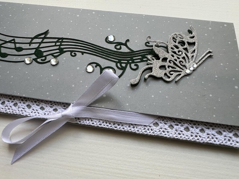 Carte de vœux, Carte Cadeau, Carte Musique, Pochette, Enveloppe Cadeau, Porte Billets, Porte bon d'achats, Anniversaire, Idée Cadeau image 2