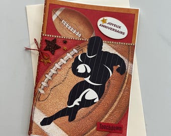 Carte Anniversaire, Carte de vœux, Carte Rugby, Carte Sport, Carte pour homme, Carte pour garçon, Anniversaire homme, Anniversaire Garçon