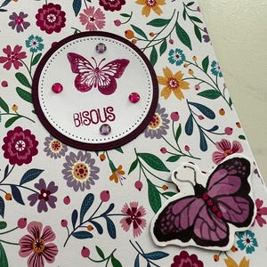 Carte de vœux, Carte Anniversaire, Carte pour femme, Carte pour jeune fille, Carte Papillons, Carte fleurs, Printemps, Carte originale image 6