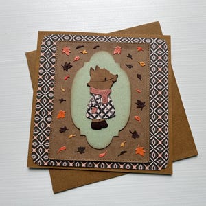 Carte de vœux, Carte toutes occasions, Carte Renard, Carte Automne, Animaux de la Forêt, Carte Anniversaire, Carte Amitié, Carte fait main