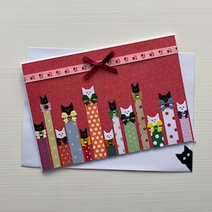 Carte avec Chats, Chat, Chatons, Anniversaire, Amitié, Remerciements, Rétablissement, Toutes occasions, Carte de vœux
