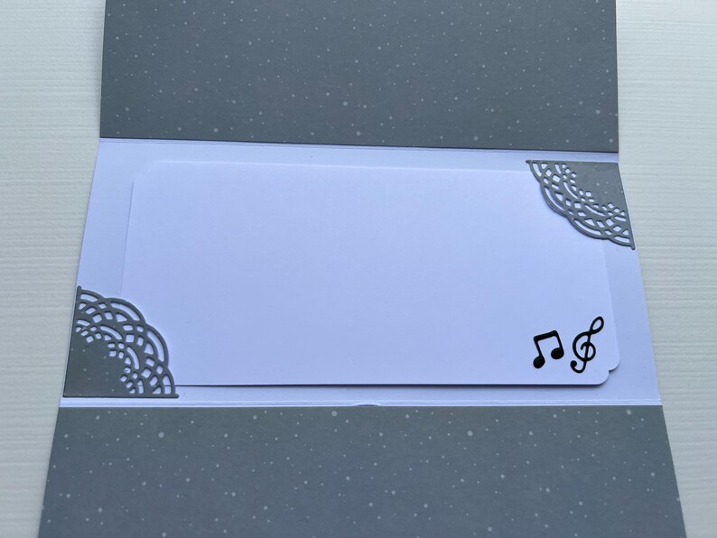 Carte de vœux, Carte Cadeau, Carte Musique, Pochette, Enveloppe Cadeau, Porte Billets, Porte bon d'achats, Anniversaire, Idée Cadeau image 8
