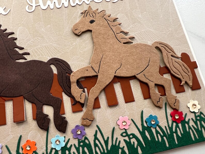 Carte de vœux, Carte Anniversaire, Cartes Cheval, Anniversaire fille, Anniversaire Garçon, Anniversaire Enfants, Chevaux image 6