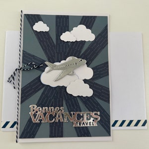 Cartão de felicitações, cartão de férias, cartão de viagem, cartão de avião, cartão de aniversário, cartão de boas festas, cartão de presente, ideia de presente imagem 3